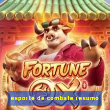 esporte de combate resumo