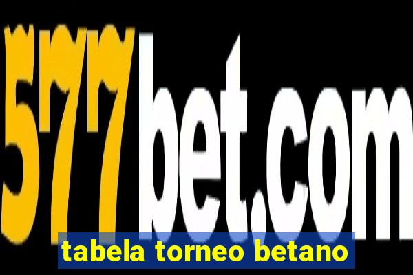 tabela torneo betano